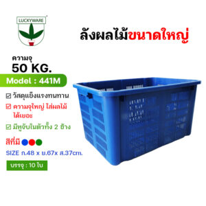 441M ลังผลไม้ ลังโปร่ง ตะกร้าผลไม้ ความจุ 50 กก. (ราคาต่อใบ)